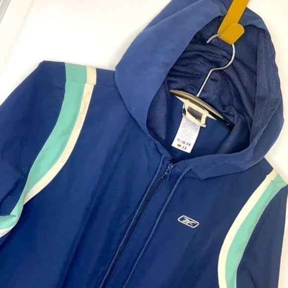 Reebox | VINTAGE Women’s Full Zip Mesh Hooded Sweatshirt Size Small - Picture 5 of 9